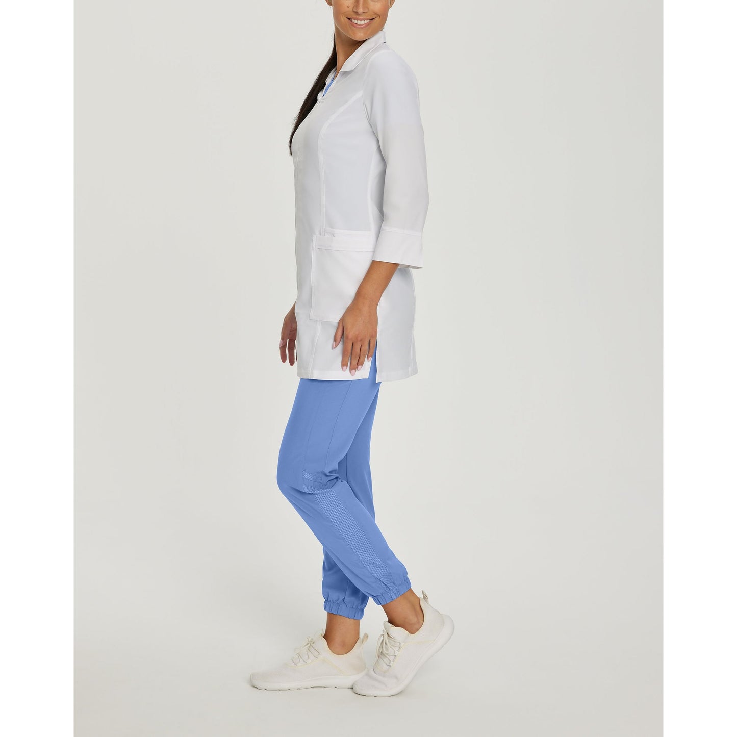 White Cross FIT Women's 3-Pocket Mid-Length White Coat