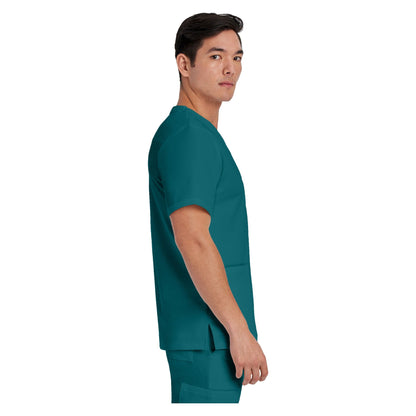 White Cross V-Tess Men's 3-Pocket V-Neck Scrub Top