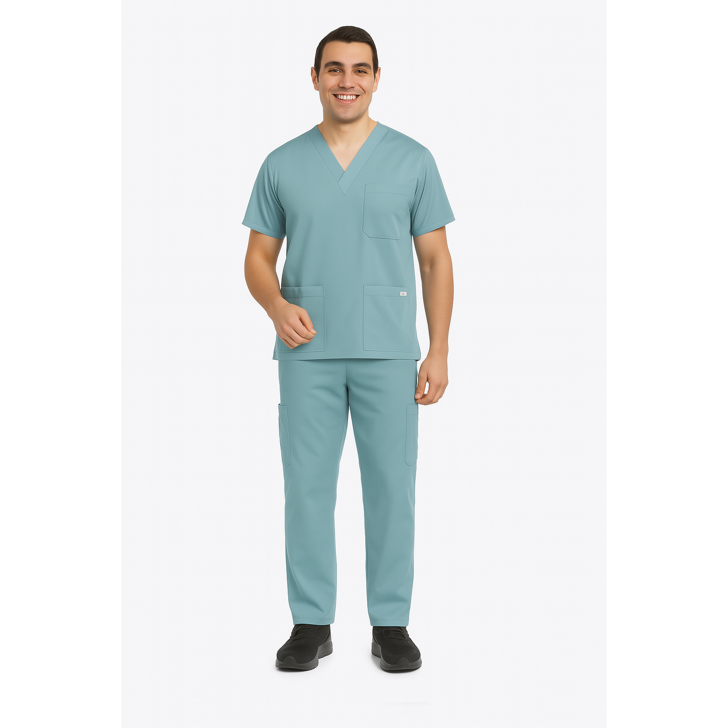 MOBB Unisex 8 Pocket Drawstring/Elastic Scrub Set