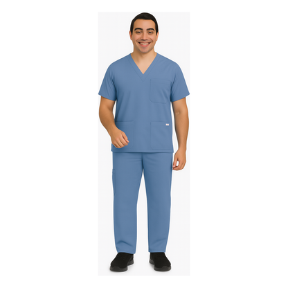 MOBB Unisex 8 Pocket Drawstring/Elastic Scrub Set