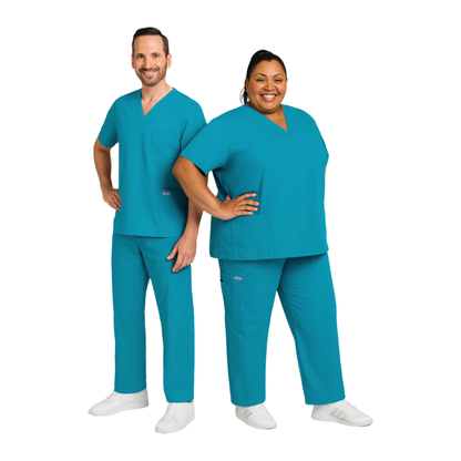 MOBB Unisex 8 Pocket Drawstring/Elastic Scrub Set