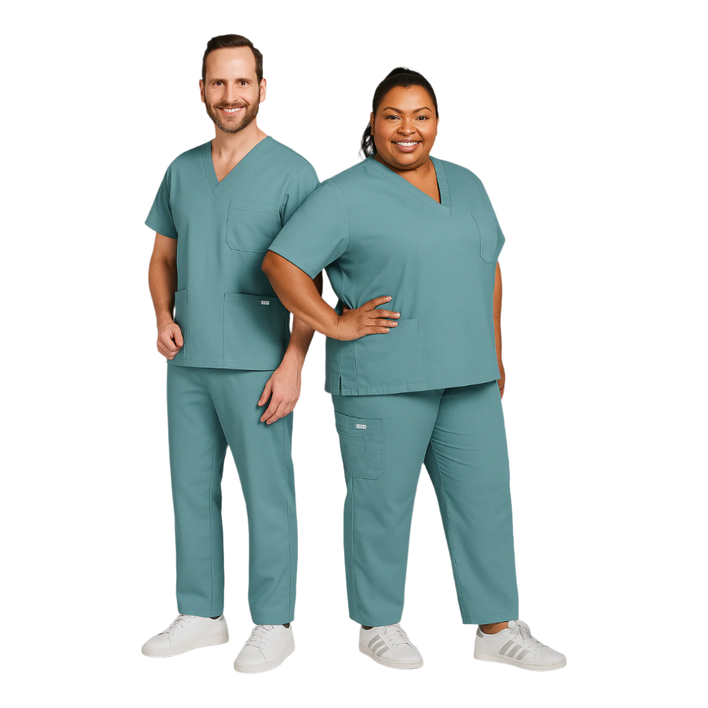 MOBB Unisex 8 Pocket Drawstring/Elastic Scrub Set