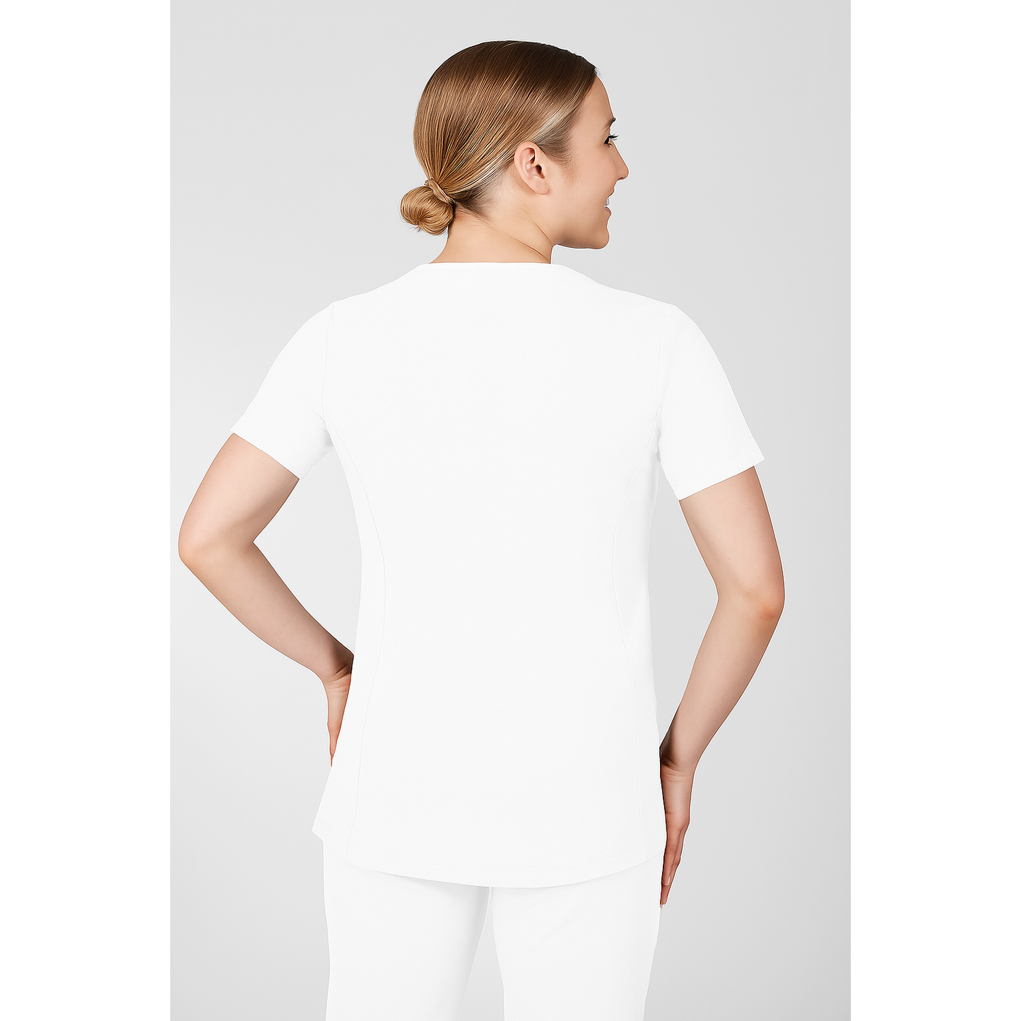 V-Neck Solid Color Scrub Top The Cathy