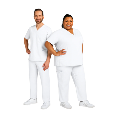 MOBB Unisex 8 Pocket Drawstring/Elastic Scrub Set