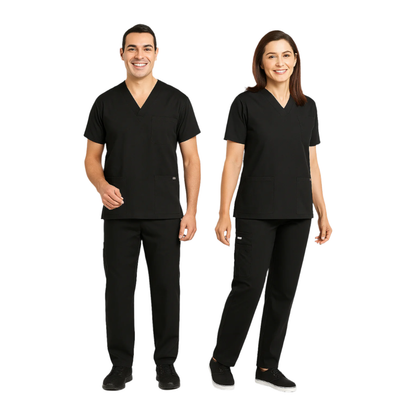 MOBB Unisex 8 Pocket Drawstring/Elastic Scrub Set