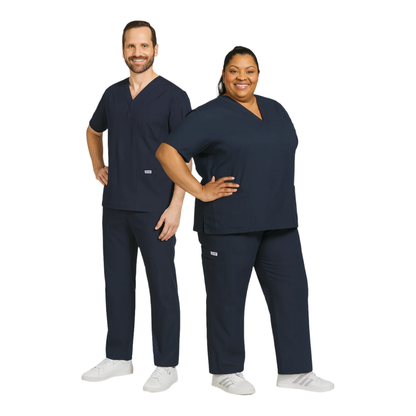 MOBB Unisex 8 Pocket Drawstring/Elastic Scrub Set