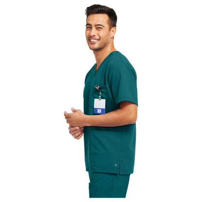 White Cross V-Tess Men's 3-Pocket V-Neck Scrub Top SALE
