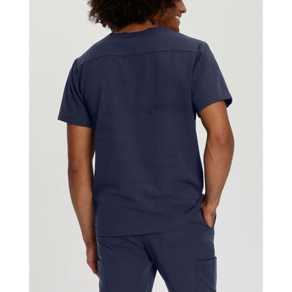 White Cross V-Tess Men's 2-Pocket V-Neck Scrub Top