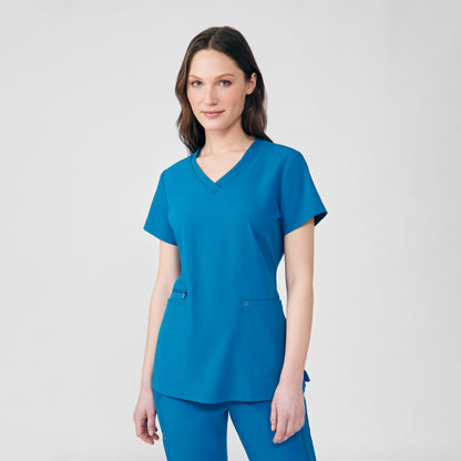 White Cross CRFT Women's 3-Pocket V-Neck Scrub Top