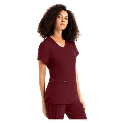 White Cross CRFT Women's 3-Pocket V-Neck Scrub Top