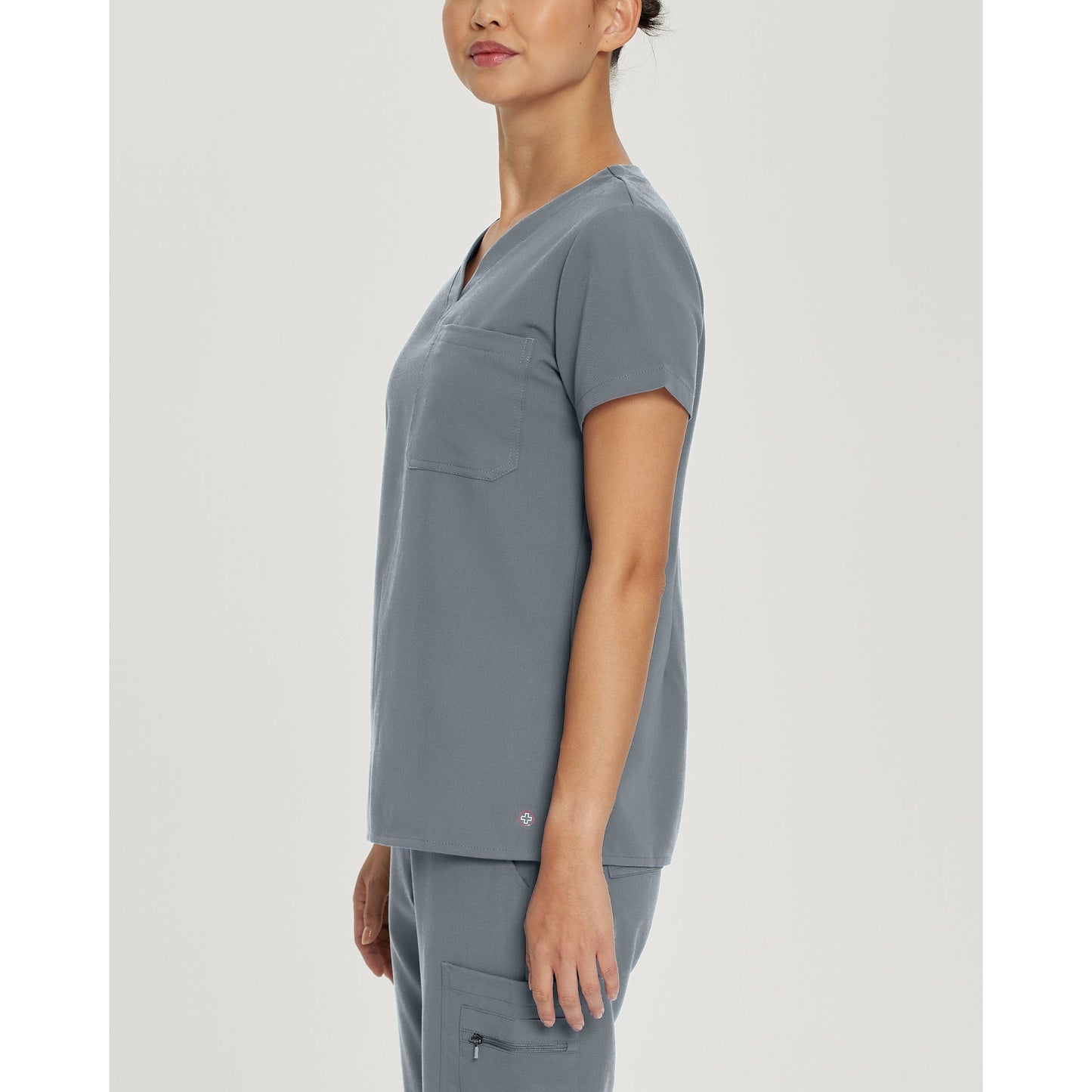 White Cross V-Tess Women's 1-Pocket V-Neck Scrub Top - SALE