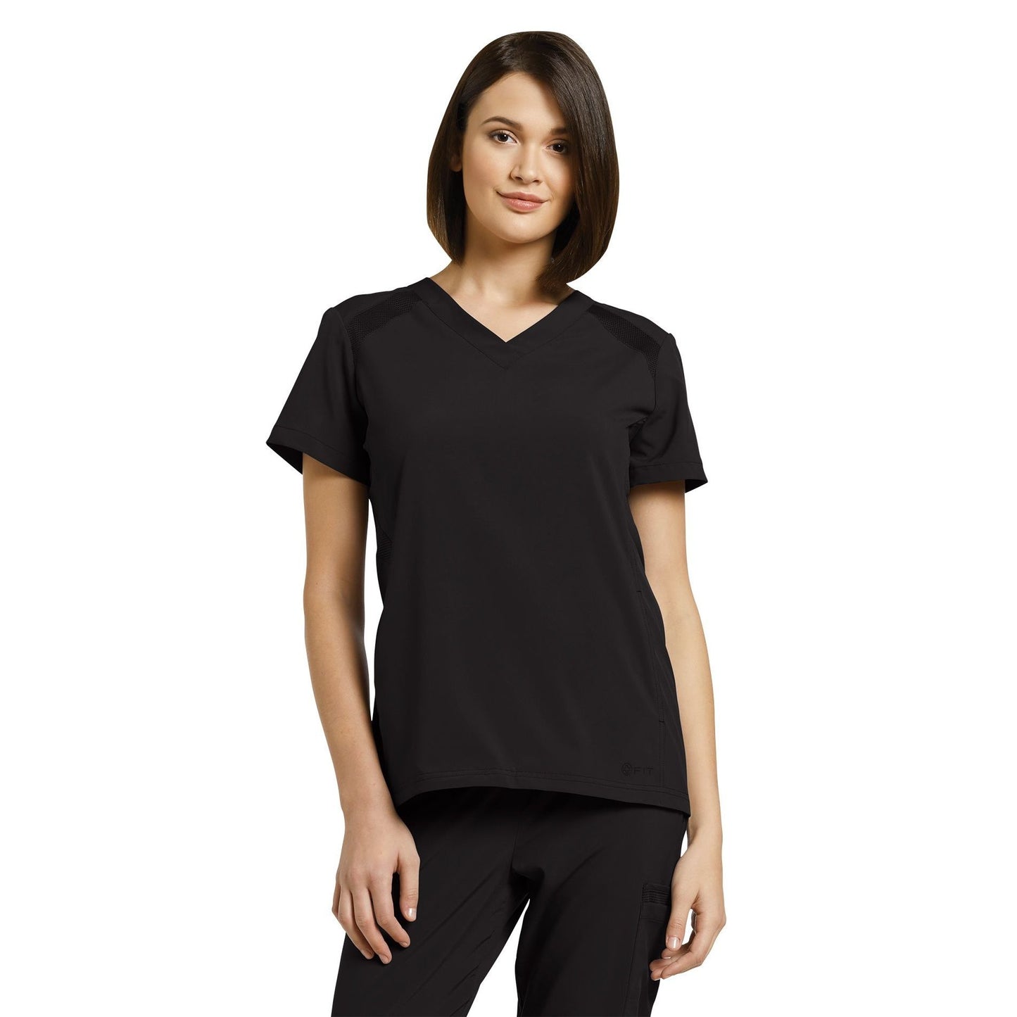 White Cross FIT Women's 2-Pocket V-Neck Scrub Top