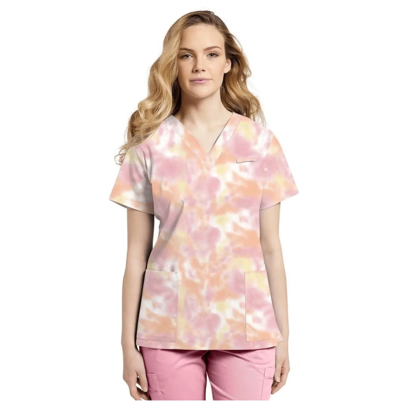 618 V-Neck Print WhiteCross Top SALE
