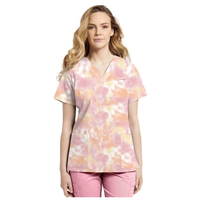 618 V-Neck Print WhiteCross Top SALE