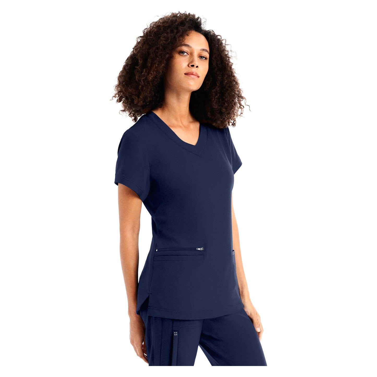 White Cross CRFT Women's 3-Pocket V-Neck Scrub Top