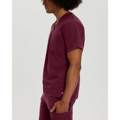 White Cross V-Tess Men's 2-Pocket V-Neck Scrub Top
