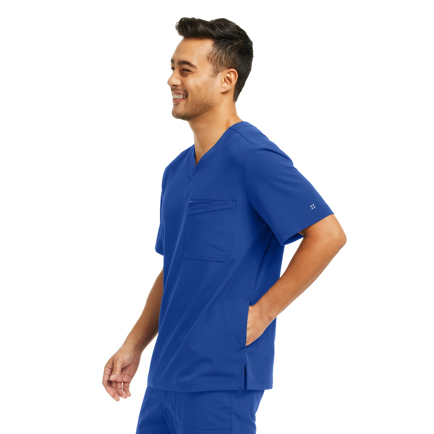 White Cross CRFT Men's 4-Pocket V-Neck Scrub Top