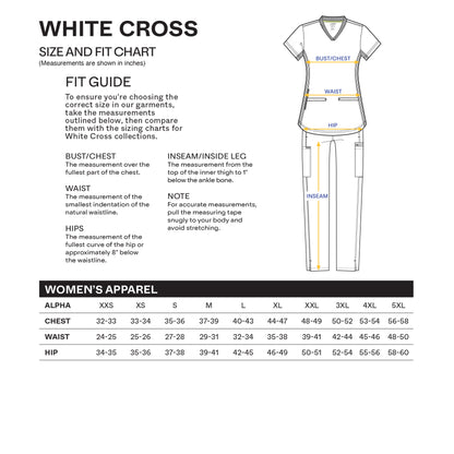 White Cross V-Tess Women's 3-Pocket V-Neck Scrub Top