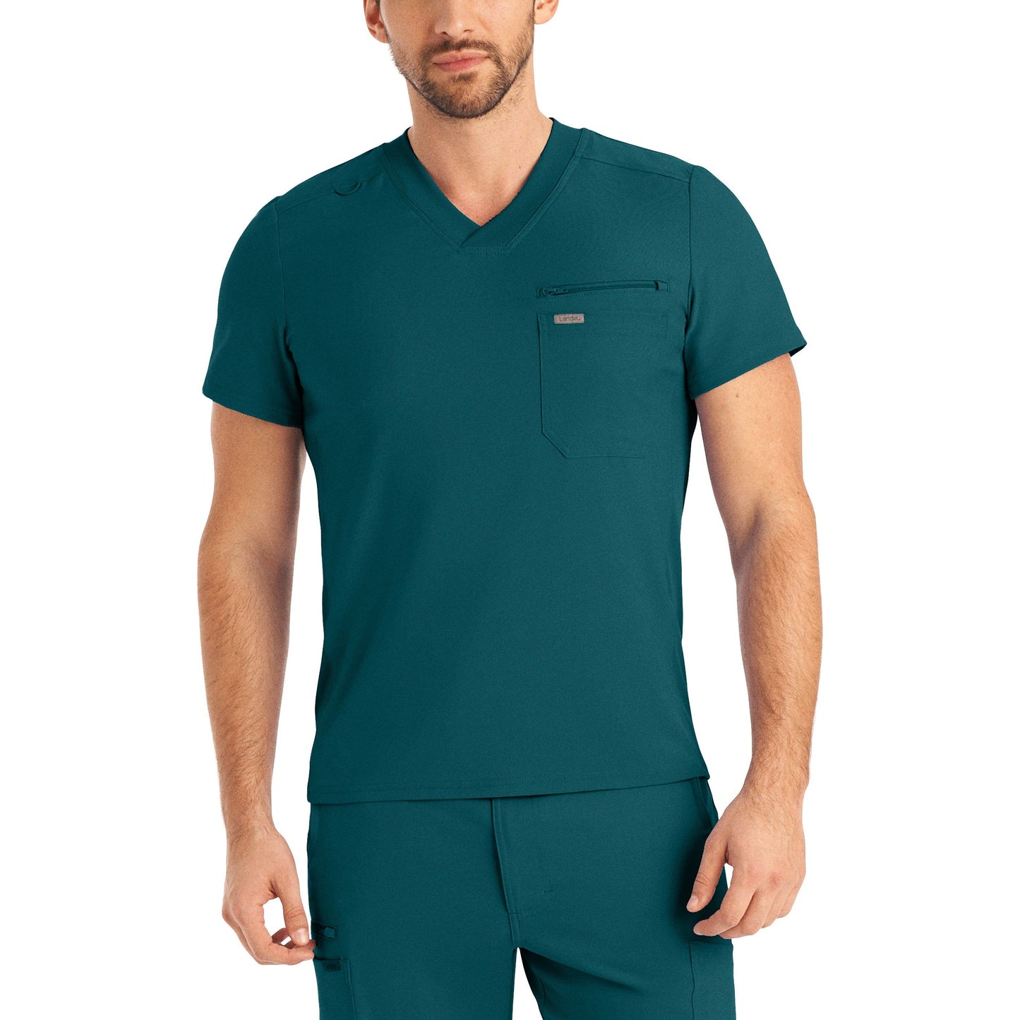 Landau Forward Men's 2-Pocket V-Neck Scrub Top