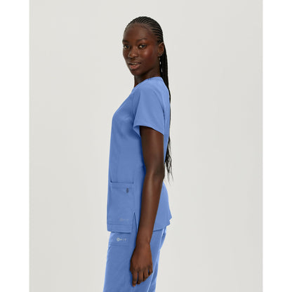 White Cross FIT Women's 2-Pocket V-Neck Scrub Top - SALE