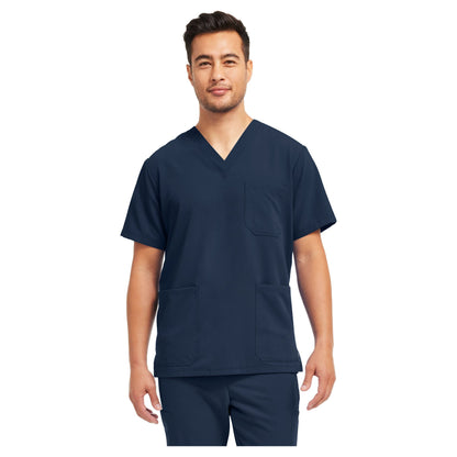 White Cross V-Tess Men's 3-Pocket V-Neck Scrub Top