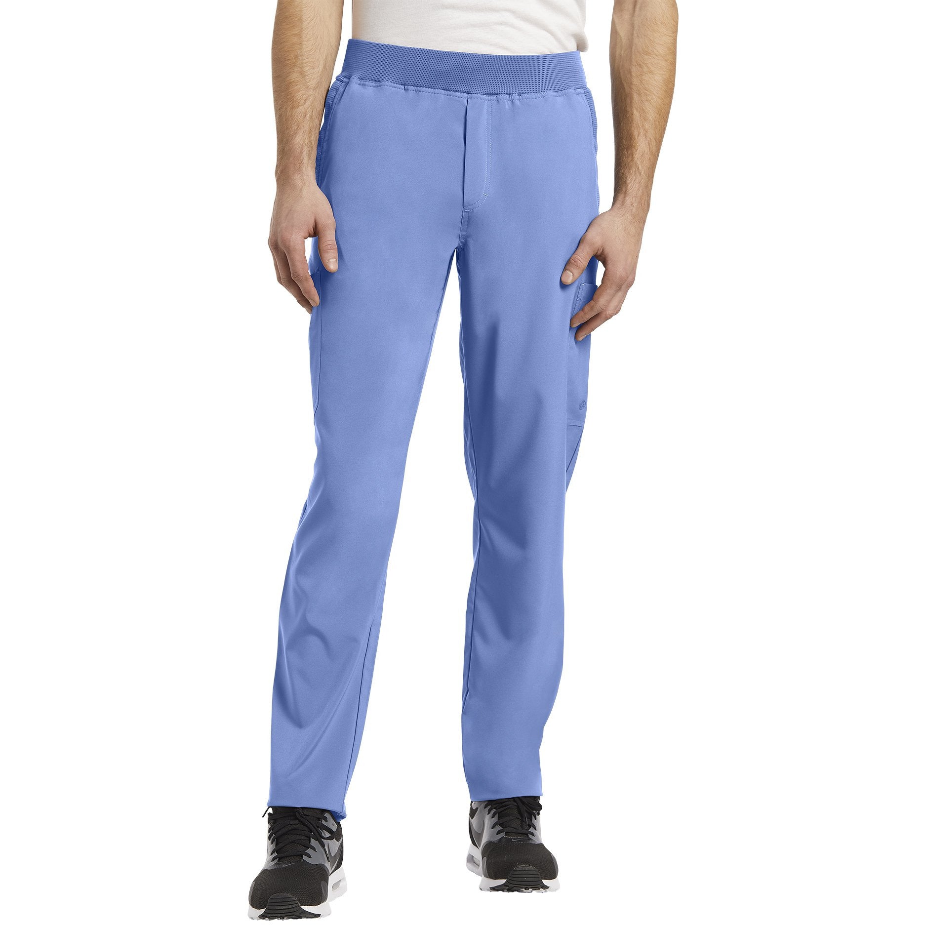 Men Scrub Pant White Cross FIT Yoga-Style Adjustable Waistband Pants 229