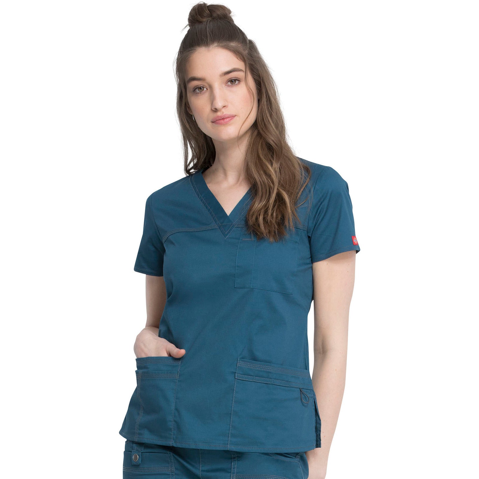 Solid Scrub Top V-Neck By Dickies *SALE* 817455