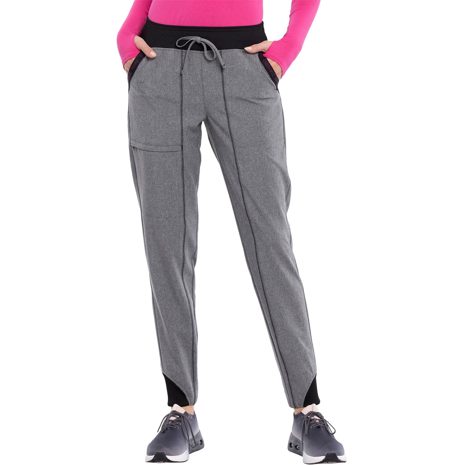 Women's Scrub Jogger Pants Mid Rise Petite by Cherokee CK147AP Inseam: 25  SALE