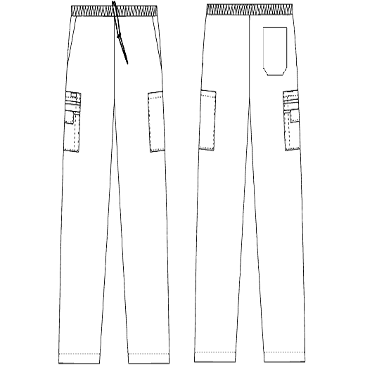 MOBB Drawstring/Elastic 5 Pocket Scrub Pant 