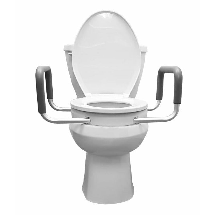 2” Raised Toilet Seat with Arms:
