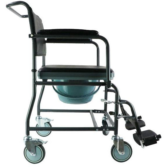 Mobile Steel Commode with Wheels: MHSCMW